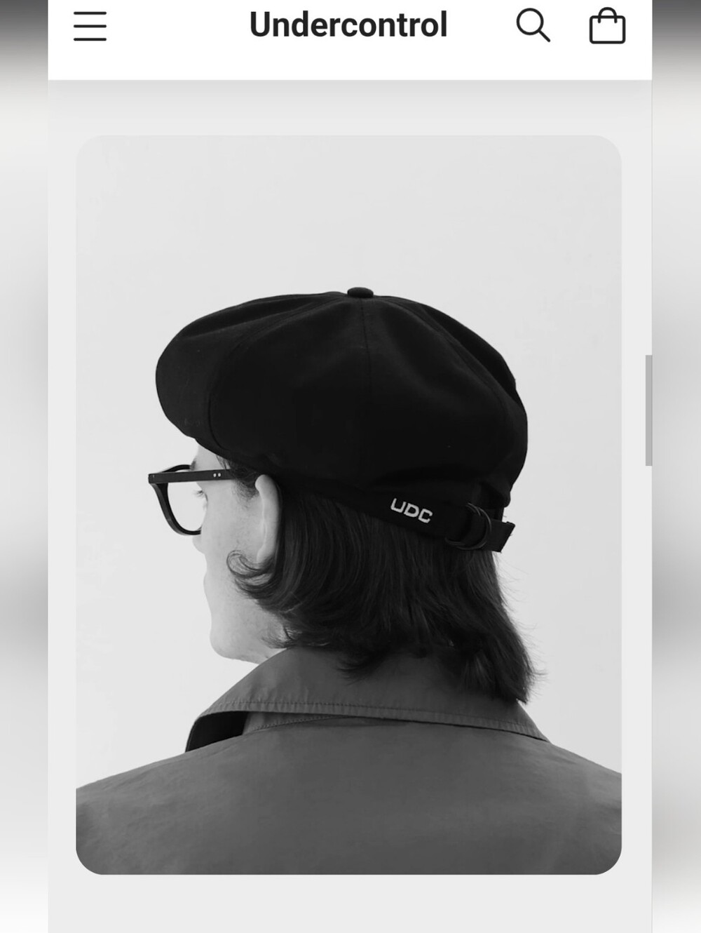 UNDERCONTROL French Artist Beret Newsboy Cap Hat NWT Black Cotton Unisex Seoul K